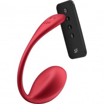 Виброяйцо SATISFYER SHINY PETAL CONNECT APP красное